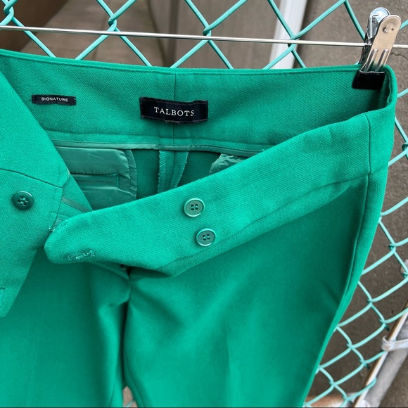 Talbots Green Cropped Pants 6 - Picture 2 of 16